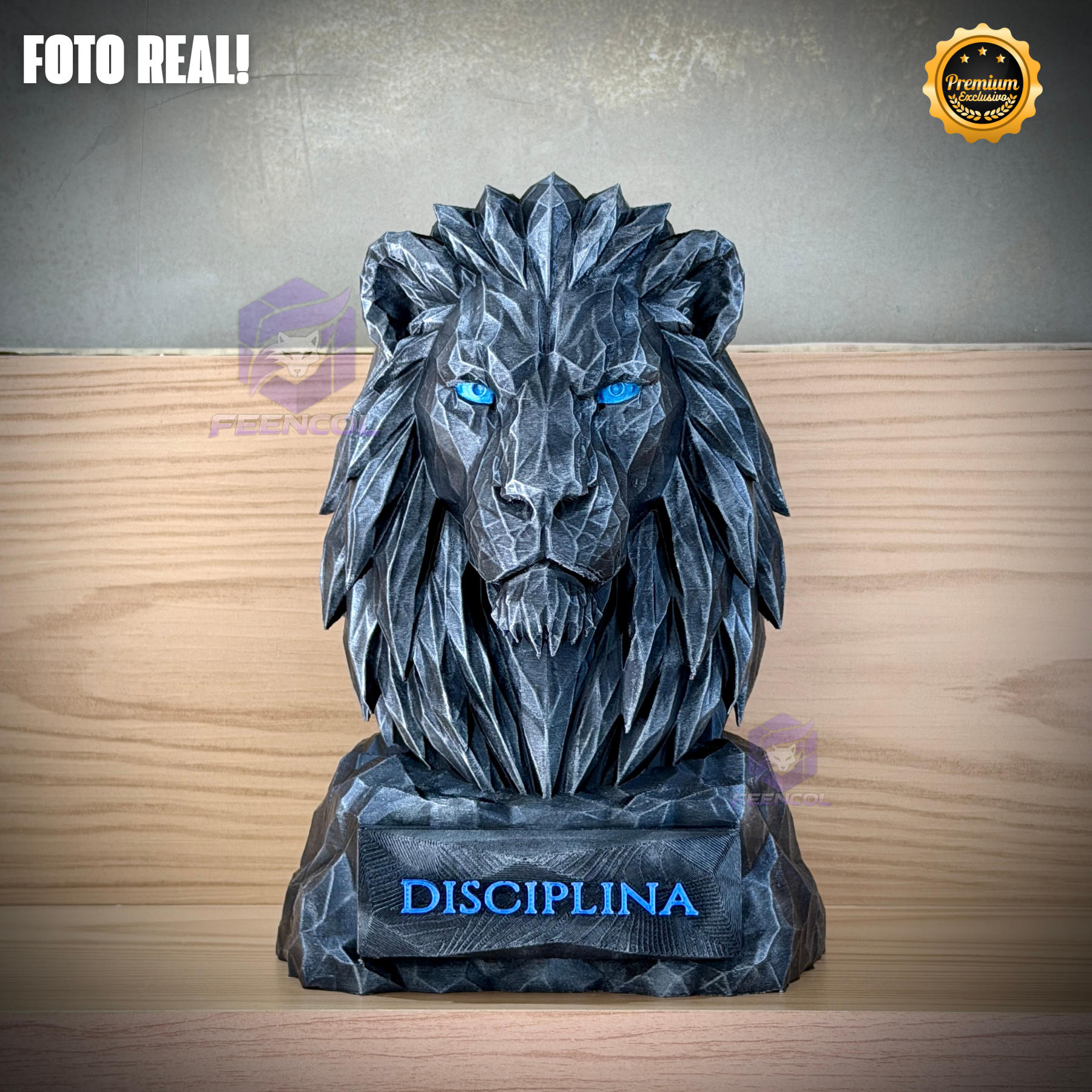 Os bustos do Poder ORIGINAL Premium Decorativos KIT 3 BUSTOS COMPLETO  Leão Disciplina, Lobo Execução, Aguia Foco, de Luxo pintados a mão, Pronta entrega