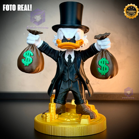 The Old Money Duck – ( Figure decorativa Tio Patinhas saco de dinheiro) EXCLUSIVO Premium de Luxo a mão, Pronta entrega, Frete Grátis