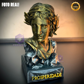 A Efígie da Prosperidade ( Busto mulher da cédula) Premium Decorativo  de Luxo pintado a mão, Pronta entrega ORIGINAL EXCLUSIVO