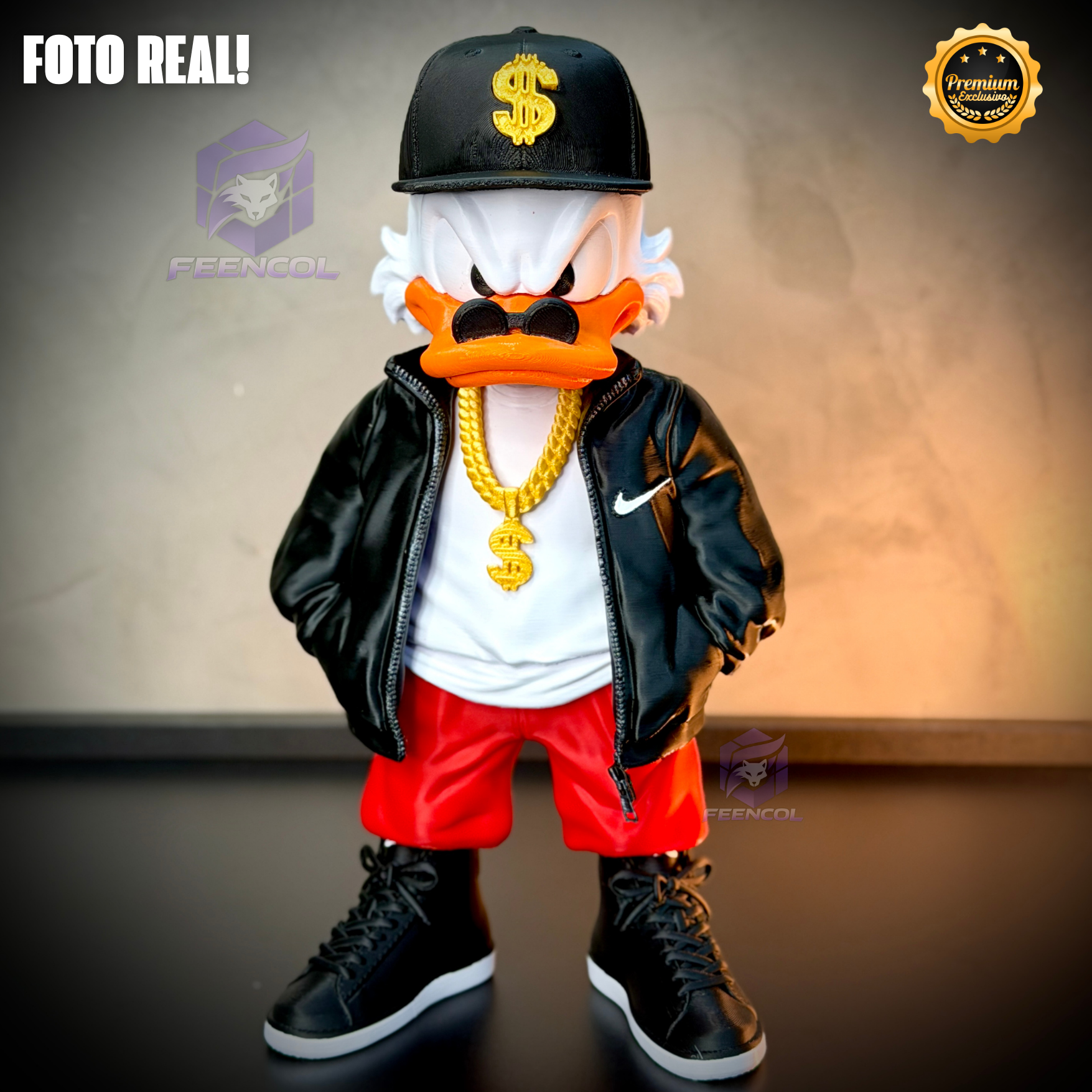 O Tio Patinhas Streetwise  – ( Figure decorativa estilo Cartoon) GRANDE Premium de Luxo a mão, Pronta entrega EXCLUSIVO FRETE GRÁTIS