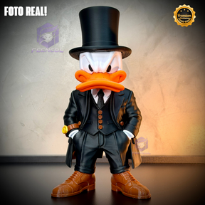 O Pato Donald Old Money – ( Figure decorativa Pato Donald Terno e cartola) GRANDE EXCLUSIVO Premium de Luxo a mão, Pronta entrega