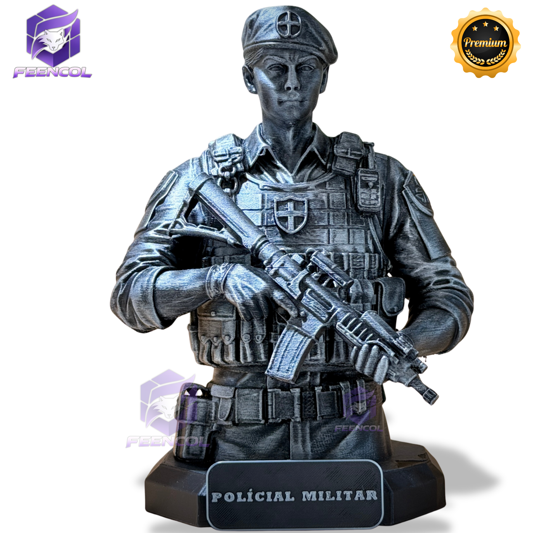 The Military Legacy ( Figure decorativa Profissoes: Policial Militar)  Premium Decorativo  de Luxo pintado a mão, Pronta entrega