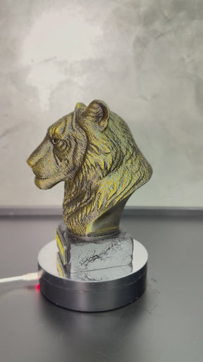 Kit 3 Bustos Premium Decorativos Aguia Foco, Tigre Força, Leão Fé, de Luxo pintados a mão, Pronta entrega