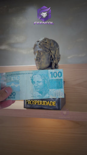 A Efígie da Prosperidade ( Busto mulher da cédula) Premium Decorativo  de Luxo pintado a mão, Pronta entrega ORIGINAL EXCLUSIVO