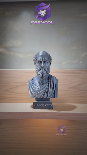 The HipócratesLegacy ( Busto Premium de Hipócrates ) Decorativo de Luxo pintado a mão, Pronta entrega ORIGINAL.